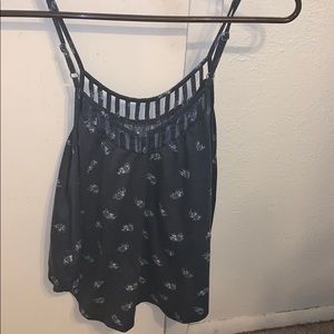 Dark Grey Mudd Elephant Print Tank Top